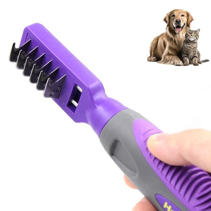 Hertzko Dematting Comb for Dogs Grooming Tool for Long and Short Haired Pets - Matted Cat Fur Remover for Small Dogs, Cats, and Rabbits - Tangle and Knot Remover Brush