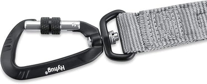 Hyhug Pets 24 Inches Heavy Duty Short Leash with Comfortable Handle and Lightweight Aviation Aluminium Clip Lead- for Large Medium Dogs Daily Walking and Training. (24 Inches, Sleet Gray)