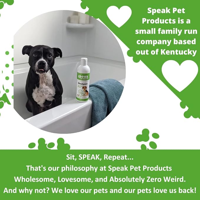 Speak Pet Products Natural Dog Shampoo with Pump, Tea Tree Relief, 1 Gallon