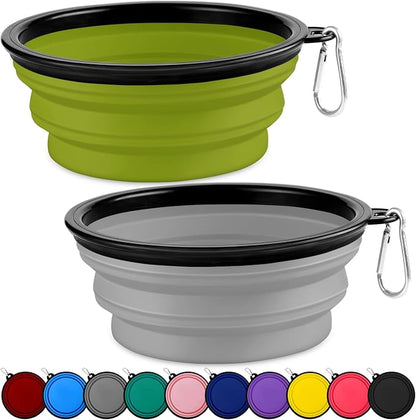 Paercute Collapsible Dog Bowl, Lightweight and Portable, Ideal for Hiking, Camping, and Outdoor Use