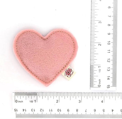 Catnip Toy – Heart Shape, Organic Catnip, 100% Wool Felt, Grown & Made in The USA - Pink