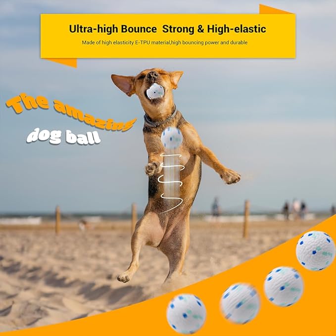 LIEVUIKEN Dog Balls Toys for Aggressive Chewers, Indestructible Durable Bouncy Floating Balls for Dogs to Fetch, Durable Solid Rubber Ball for Training Dog