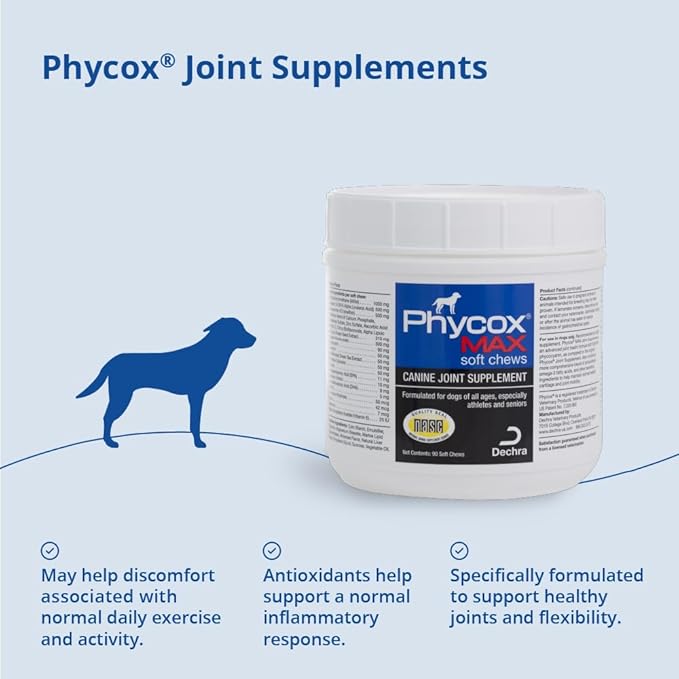 Phycox MAX Dog Joint Supplement Soft Chews, 90 Ct