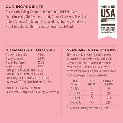 Instinct Raw Boost Mixers Skin & Coat Health Freeze-Dried Dog Food Topper, 12.5 oz. Bag