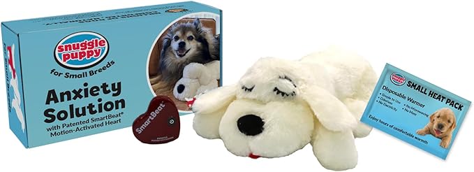Snuggle Puppy Junior Heartbeat Puppy Toy - Heartbeat Puppy for Dogs - Pet Anxiety Relief and Calming Aid - Comfort Dog Toy - Behavioral Training and Sleep Aid Cuddle Buddy - Golden