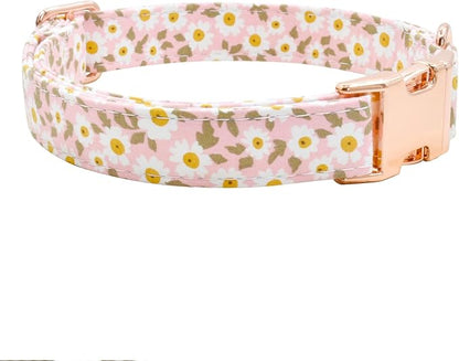 Metal Buckle Dog Collar, Durable Adjustable Dog Collar Soft for Small Medium Large Dogs (001-Pink, M(13-18in)