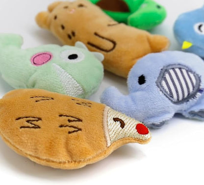 AZOFFYIU Cat Toys, Interactive Cats Toy for Indoor Cats, Soft and Durable Crinkle Sound Catnip Toys, Catnip Filled Mouse Cat Teething Chew Toy (Pack of 6)