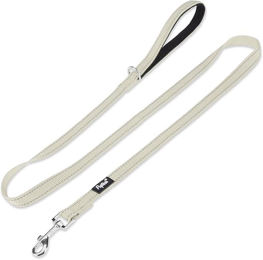 PUPTECK Reflective Dog Leash with Comfortable Padded Handle Durable Nylon Dog Lead for Small Medium and Large Dogs Cats Walking Running Training Outside, Beige