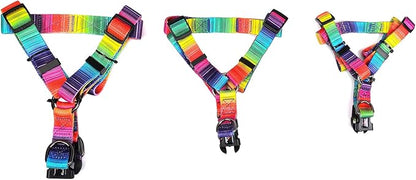 Adjustable Dog Harness, Vibrant Print, Multicolor, Pattern-A, S (Chest Girth 14.2"-19.7"), Unique Printing; Easy to Use