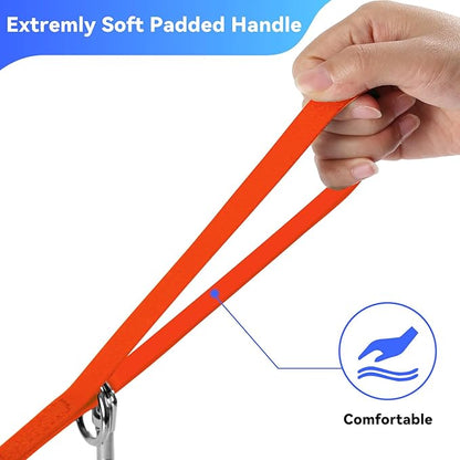 Waterproof Long Leash for Dogs Training 16FT/20FT/30FT/50FT/100FT, Long Dog Leash Heavy Duty Lead for Large Medium Small Dogs Outside Walking, Playing, Camping, or Yard(Orange 20FT)
