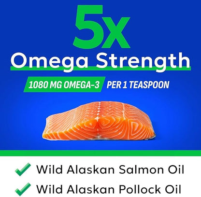 BARK&SPARK Omega 3 Fish Oil for Dogs - w/Wild Alaskan Salmon Oil for Dogs, Fish Oil Liquid Supplement for Pets, EPA+DHA Fatty Acids, Skin&Coat Support - Itch&Allergy Relief, Joint - Alaskan Salmon