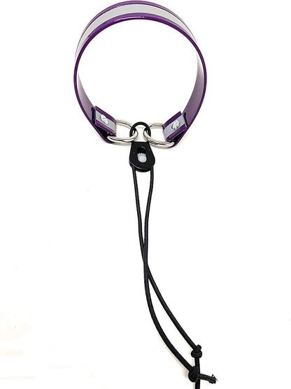 Sparky Pet Co - Surefit ECollar Replacement Strap - Bungee Dog Collar Waterproof -Adjustable -Secure Nexus Wheel Lock-for Electronic Training & Invisible Fence Systems -3/4" (Reflective Purple)