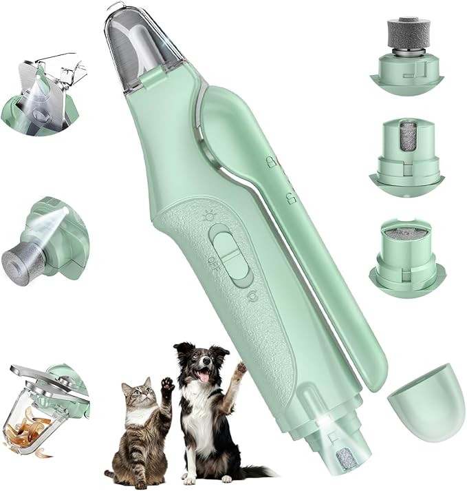CATPICK 2-in-1 Cat Nail Clippers & Dog Nail Clippers Trimmers for Large Medium Small Dogs Cats Claw Trimmer Quick Sensor and Safety Guard USB Rechargeable with 2 LED Lights Dogs Nail Trimmer