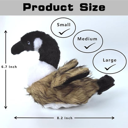 JKW Pet Dog Toys, Plush & Stuffed Goose Toys，Squeaky Puppy Toys (Goose, M)