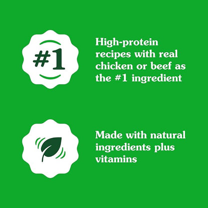 Greenies Smart Topper Wet Dog Food Complement Variety Pack, Chicken Green Beans & Sweet Potatoes Recipe and Beef Peas & Carrots Recipe Variety Pack, 16 Count