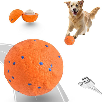 Upgraded Interactive Dog Toys for Aggressive Chewers,E-TPU Interactive Dog Balls Moving Dog Toys to Keep Them Busy,Dog Chew Toys for Dogs,Automatic Rolling Activated Dog Toy Valentines Day Gift
