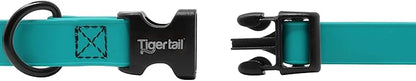 Tiger Tail Large Teal Dog Collar | Waterproof and Odor-Proof for Active Pets | Durable, Anti-Mat, and Lightweight Design | Made with Premium Coated Nylon | Suitable for Large Breed Dogs