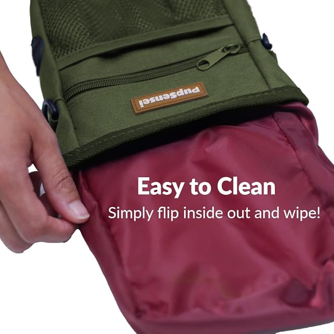 PupSensei Dog Treat Pouch for Training – Magnetic Dog Treat Bag with Belt Clip & Poop Bag Dispenser – Hands Free Carry Pouch with Auto-Close Access & Shoulder Strap – Durable Pet Gear – Army Green