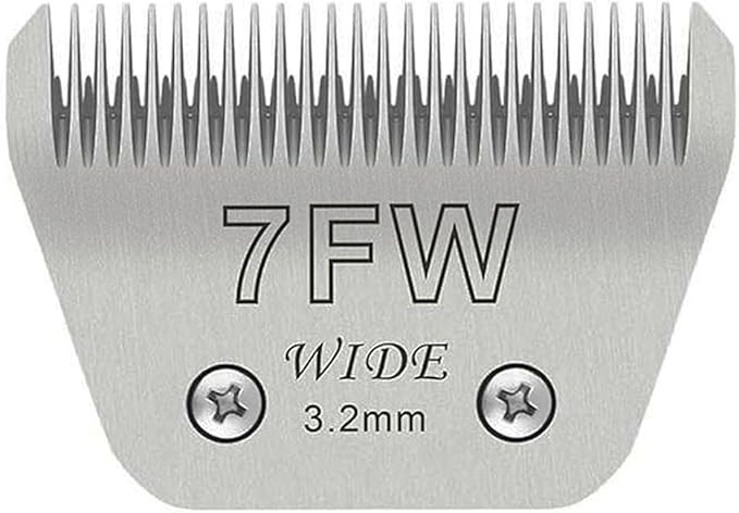 Audoc Wide Blades for Dog Grooming Blades Compatible with Andis,Oster A5,Wahl km10 Dog Clippers Stainless Steel Blades Blades for Animal Dog,Cat,Horse, (#7FW(3.2mm))