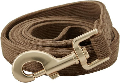 Ewinoom Soft Corduroy Dog Collar and Leash Set Adjustable Durable Dog Collars with Metal Buckle and Lead for Small Dogs,Brown