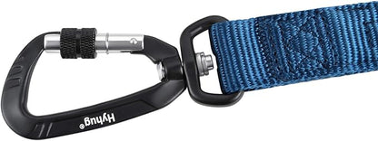 Hyhug Pets 24” Heavy Duty Nylon Short Leash with Comfortable Handle and Lightweight Aviation Aluminium Clip Lead- for Large Medium Dogs Daily Walking&Training. (24 Inches, Classic Blue)