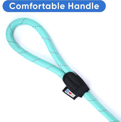 Pawtitas Teal Rope Dog Leash, X-Small/Small, 6 ft., Blue