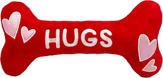 Huxley & Kent Funny Dog Toy w/Squeaker – Power Plush Squeaky Dog Toys for Small, Medium & Large Dogs – Soft Stuffed Animal for Indoor Play & Fetch - Fetchies® Love Bug, One Size