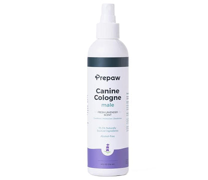 Prepaw Luxury Male Pet Cologne - Fresh Lavender Scent, 3-in-1 Formula Conditions & Moisturizes, Made with 94% Natural Ingredients, Long Lasting Fragrance, Safe & Easy to Use | 8 fl oz