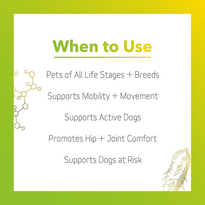 InClover Connectin Natural Hip & Joint Supplement for Dogs with Glucosamine, Chondroitin & Hyaluronic Acid - Tablet for Dog Mobility, Comfort & Active Lifestyle Support, 50 Count