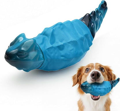 ZeLing HTL Dog Chew Toys for Aggressive Chewers, Indestructible Lizard Shape Tough Dog Toy with Natural Scents, Durable Chew Bones to Keep Large Dogs Busy, for Super Chewers 20-80Lbs - Milk
