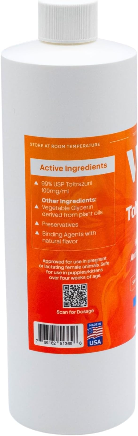 ToltraMax Toltrazuril 10.0% for Horses, Dogs, Cats, 500mL/16.9 Ounce, for Non-Food Chain Animals, Chicken