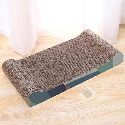 Cat Scratch Board, Bone-Shaped Design cat Scratch pad, Brown Corrugated Cardboard, pet cat Toy, Reversible cat Scratch Toy (2pcs)