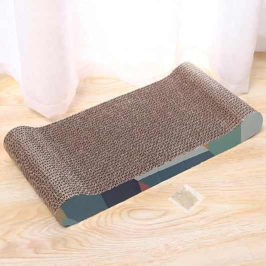Cat Scratch Board, Bone-Shaped Design cat Scratch pad, Brown Corrugated Cardboard, pet cat Toy, Reversible cat Scratch Toy (2pcs)