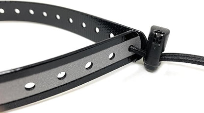 Replacement GPS eCollar with Adjustable Bungee, Multi-Hole Design, and Secure Toggle Closure for Small Dogs (Reflective Black, Small Neck)