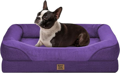 Washable Orthopedic Dog Bed for Medium Large Size Dogs with Removable Orthopedic Foam- Memory Foam Pet Couch Sofa Cover Waterproof Bolsters