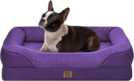 Washable Orthopedic Dog Bed for Medium Large Size Dogs with Removable Orthopedic Foam- Memory Foam Pet Couch Sofa Cover Waterproof Bolsters