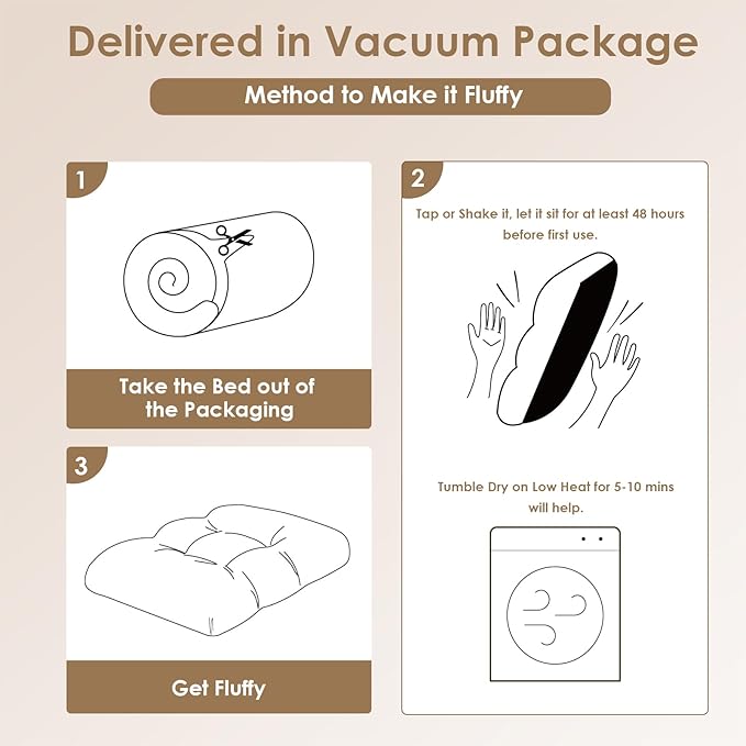 EHEYCIGA Fluffy Dog Crate Bed for Small Dogs, Plush Faux Fur Crate Pad, Calming Anti Anxiety Small Dog Bed, Washable Soft Warm Mat with Non-Slip Bottom, Taupe