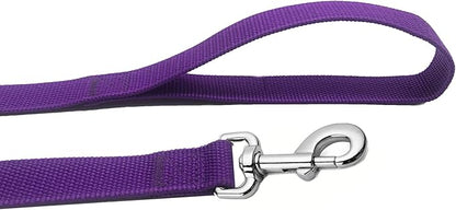 Strong Nylon Dog Leash, 4FT/ 5 FT/ 6FT Dog Leashes for Medium Large Dogs (6FT, Purple)