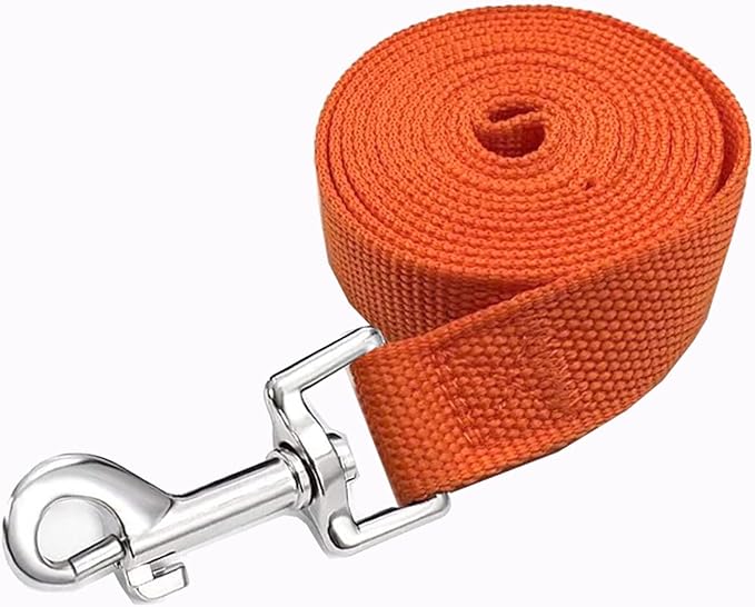 Strong Nylon Dog Leash, 4FT/ 5 FT/ 6FT Dog Leashes for Medium Large Dogs (4FT, Orange)