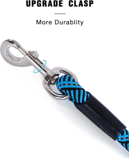 2 Pack Long Dog Leash for Training - 15FT/30FT/50FT, Reflective Rope Check Cord for Large, Medium & Small Dogs - Tie-Out Cable Lead for Hunting, Camping or Backyard
