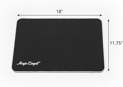 Magic Carpet™ Kennel Liner & Pet Feeding Mat (2-Pack) | 18″ × 11.75″ Each | Heavy-Duty Absorbent & Puncture-Resistant | Washable, Reusable, Eco-Friendly | Made in USA | Recycled Material