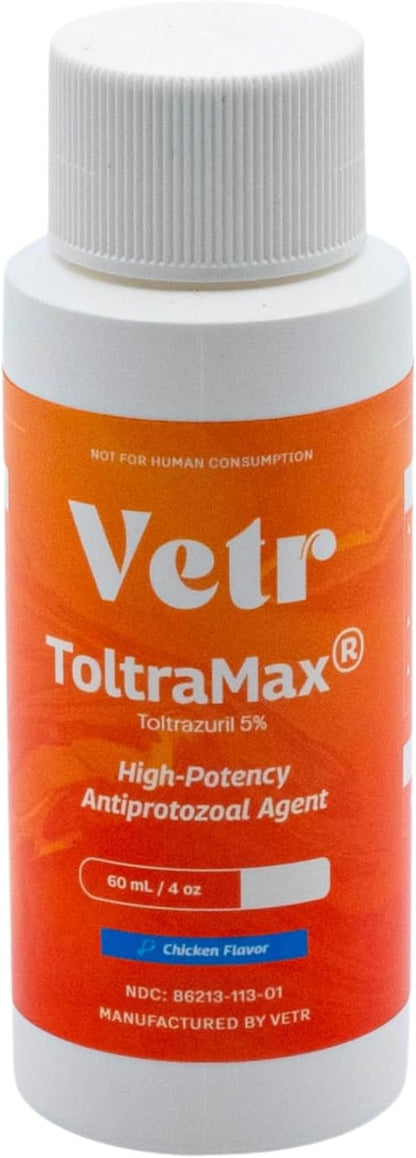 ToltraMax Toltrazuril 5.0% for Horses, Dogs, Cats, 60mL/2 Ounce, for Non-Food Chain Animals, Chicken