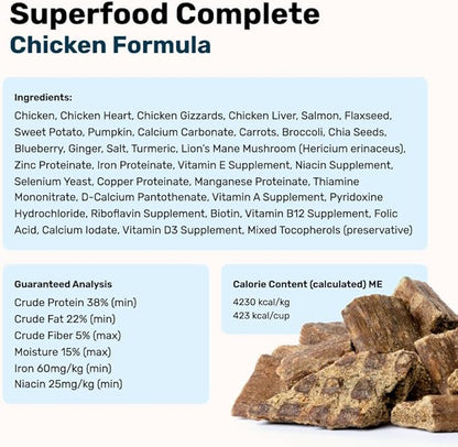 BADLANDS RANCH by Katherine Heigl – Superfood Complete Air-Dried Chicken Dog Food – High Protein with Superfoods for Daily Wellness & Consistent Nutrition – 64 oz (Pack of 2)