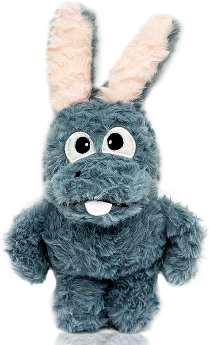 SLIWOWO Donkey Squeaky Dog Toys to Keep Them Busy, Stuffed Plush Dog Toy Birthday Gift Crinkle Pet Puppy Tug Toy for Small Medium Large Dogs (Grey)