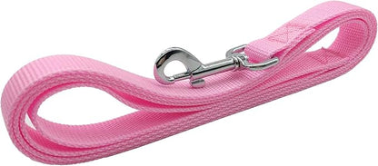 TAIAN 4 FT Strong Dog Leash, Nylon Dog Leashes for Small Medium Large Dogs Pink