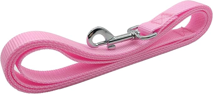 TAIAN 6 FT Strong Dog Leash, Nylon Dog Leashes for Small Medium Large Dogs Pink