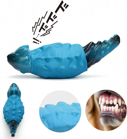 ZeLing HTL Dog Chew Toys for Aggressive Chewers, Indestructible Lizard Shape Tough Dog Toy with Natural Scents, Durable Chew Bones to Keep Large Dogs Busy, for Super Chewers 20-80Lbs - Milk