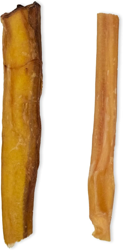 GigaBite Single Ingredient All Natural Free Range Bully Treats and Chews - Bully Sticks/Bladder Sticks/Beef Esophagus by Best Pet Supplies - Bully Sticks (Regular 6"), 1 Pound