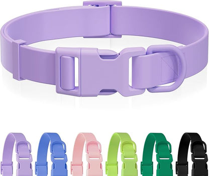Waterproof Rubber Dog Collar, Odor-Resistant and Easy to Clean, Ideal for Daily Walks, Rainy Days, Swimming and Hiking, Fits Small Medium and Large Dogs