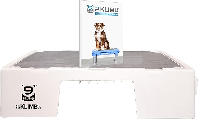 Blue-9 KLIMB Jr. Professionally Designed Dog Training Platform and DIY Guide for Behavior Basics, Made in The USA, White